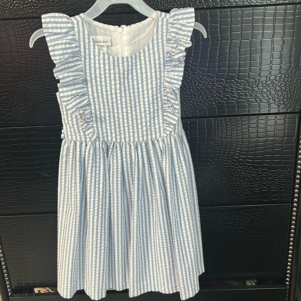 Blue Striped Kids Dress 6